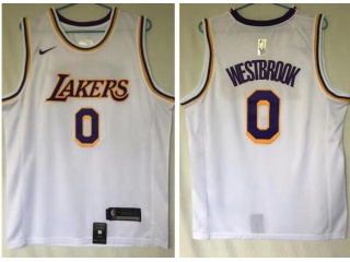 Nike Los Angeles Lakers #0 Russell Westbrook Jersey White