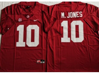 Alabama Crimson #10 Mac Jones Limited Jersey Red