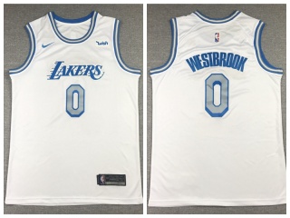 Nike Los Angeles Lakers #0 Russell Westbrook Jersey 2021 White City