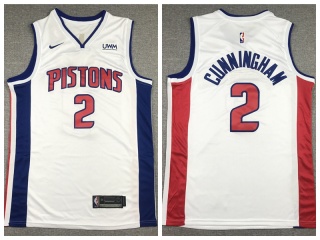 Nike Detroit Pistons #2 Cade Cunningham Jersey White