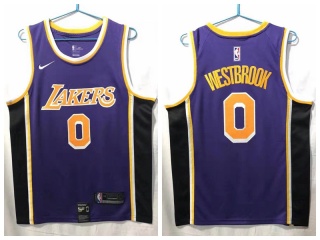 Nike Los Angeles Lakers #0 Russell Westbrook Jersey Purple