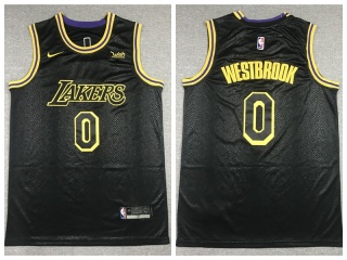 Nike Los Angeles Lakers #0 Russell Westbrook Jersey Black City