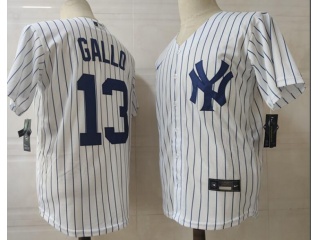 Nike New York Yankees #13 Joey Gallo Cool Base Jersey White