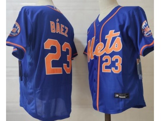 Nike New York Mets #23 Javier Baez Flexbase Jersey Blue