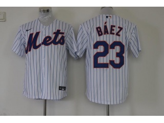 Nike New York Mets #23 Javier Baez Cool Base Jersey White
