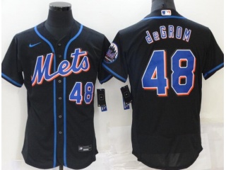 Nike New York Mets #48 Jacob deGrom Flexbase Jersey Black
