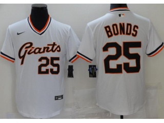 Nike San Francisco Giants #25 Barry Bonds Thrwoback Jerseys White