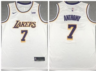 Nike Los Angeles Lakers #7 Anthony Jersey White