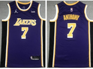 Jordan Los Angeles Lakers #7 Anthony Jersey Purple