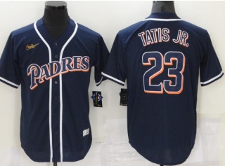 Nike San Diego Padres #23 Fernando Tatis Jr.Throwback Jersey Blue