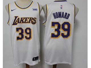 Nike Los Angeles Lakers #39 Dwight Howard Jersey White