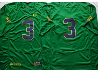 Notre Dame Fighting Irish #3 Joe Montana Jersey Green
