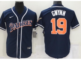 Nike San Diego Padres #19 Tony Gwynn Throwback Jersey Blue