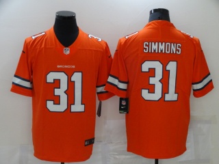 Denver Broncos #31 Justin Simmons Color Rush Limited Jersey Orange
