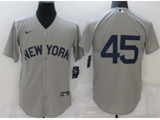 Nike New York Yankees #45 Field Of Dreams Cool Base Jersey Grey