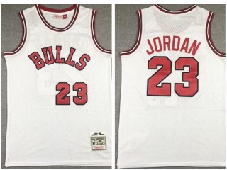 Chicago Bulls #23 Michael Jordan Throwback Jersey White