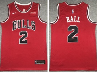 Nike Chicago Bulls #2 Lonzo Ball Jersey Red