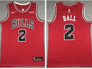 Nike Chicago Bulls #2 Lonzo Ball Jersey Red 