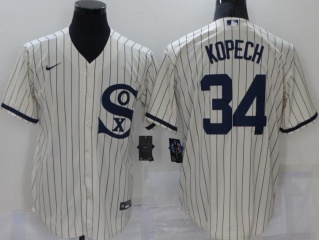 Nike Chicago White Sox #34 Michael Kopech Field Of Dreams Cool Base Jersey Cream