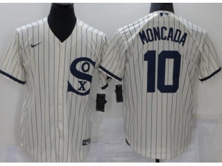 Nike Chicago White Sox #10 Yoan Moncada Field Of Dreams Cool Base Jersey Cream