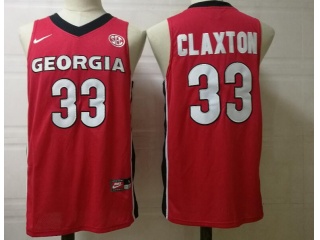 Georgia Bulldogs #33 Nicolas Claxton Jersey Red