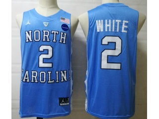 North Carolina #2 Coby White Jersey Blue