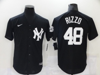Nike New York Yankees #48 Anthony Rizzo Cool Base Jersey Black Fashion
