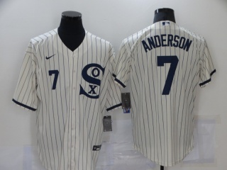 Nike Chicago White Sox #7 Tim Anderson Field Of Dreams Cool Base Jersey Cream