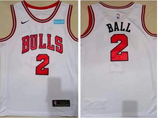 Nike Chicago Bulls #2 Lonzo Ball Jersey White