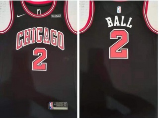 Nike Chicago Bulls #2 Lonzo Ball Jersey Black