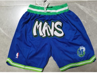 Dallas Mavericks Just Don Shorts Blue 