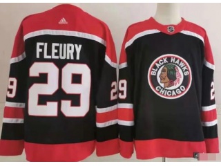 Chicago Blackhawks #29 Marc-Andre Fleury Retro Hockey Jersey Black