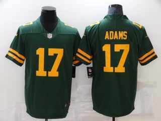 Green Bay Packers #17 Davante Adams Throwback Limited Jersey Green