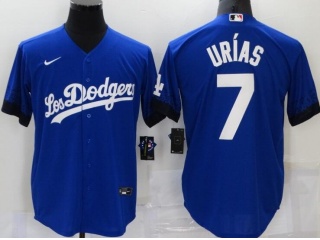 Nike Los Angeles Dodgers #7 Julio Urias City Cool Base Jersey Blue