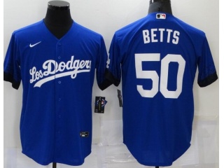 Nike Los Angeles Dodgers #50 Mookie Betts City Cool Base Jersey Blue