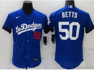  Nike Los Angeles Dodgers #50 Mookie Betts City Flexbase Jersey Blue