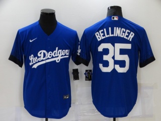 Nike Los Angeles Dodgers #35 Cody Bellinger Cool Base Jersey Blue City