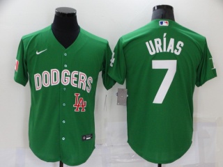 Nike Los Angeles Dodgers #7 Julio Urias Cool Base Jersey Green