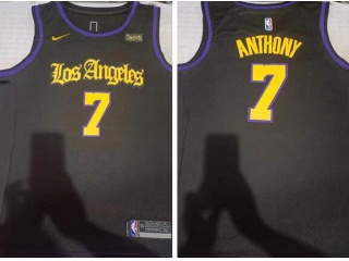 Nike Los Angeles Lakers #7 Anthony Latin Night Jersey Black