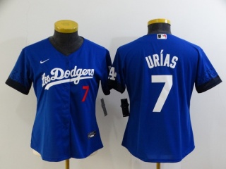 Woman Nike Los Angeles Dodgers #7 Julio Urias City Jersey Blue