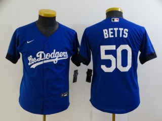 Youth Nike Los Angeles Dodgers #50 Mookie Betts City Jersey Blue