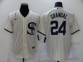 Nike Chicago White Sox #24 Yasmani Grandal Field Of Dreams Cool Base Jersey Cream