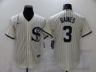 Nike Chicago White Sox #3 Harold Baines Field Of Dreams Cool Base Jersey Cream