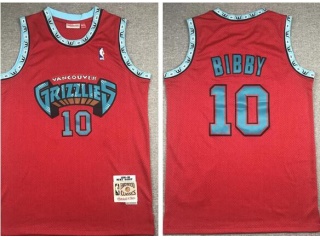 Memphis Grizzlies #10 Mike Bibby Throwback Jersey Red