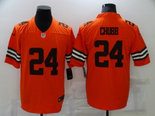 Cleveland Browns #24 Nick Chubb 2021 Inverted Legend Limited Jersey Orange