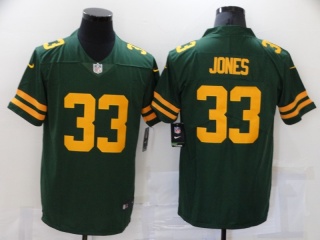 Green Bay Packers #33 Aaron Jones Throwback Limited Jersey Green