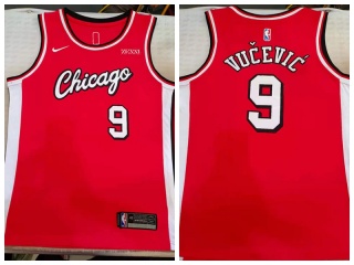 Chicago Bulls #9 Nikola Vucevic 2021-22 Throwback City Edition Jersey Red