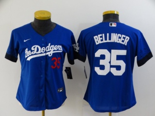 Woman Los Angeles Dodgers #35 Cody Bellinger City Jersey Blue