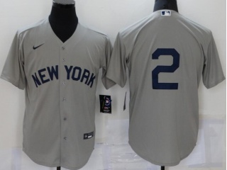 Nike New York Yankees #2 Field Of Dreams Cool Base Jersey Grey