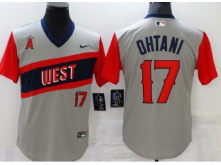 Nike Los Angeles Angels #17 Shohei Ohtani 2021 Little League Classic Road Jersey Grey